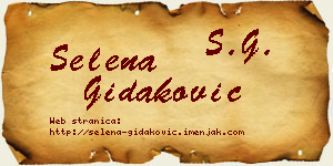 Selena Gidaković vizit kartica